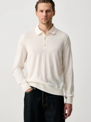 BOSS sweter męski wełniany H-Lancione-L beżowy