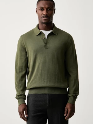 BOSS sweter męski wełniany H-Lancione zielony
