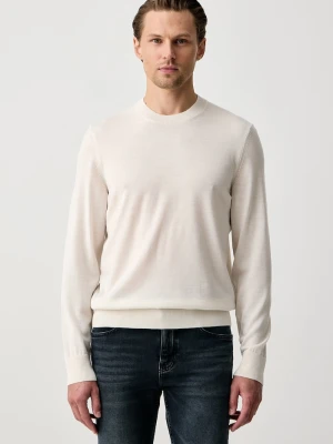 BOSS sweter męski wełniany H-Leno beżowy