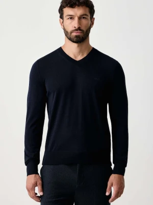 BOSS sweter męski wełniany H-Melba-L granatowy