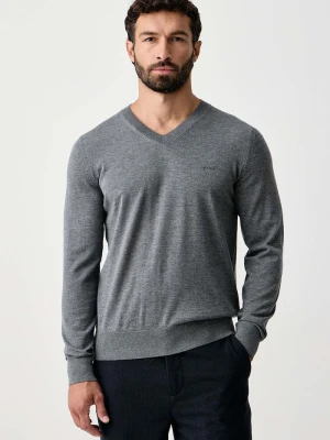 BOSS sweter męski wełniany H-Melba-L szary