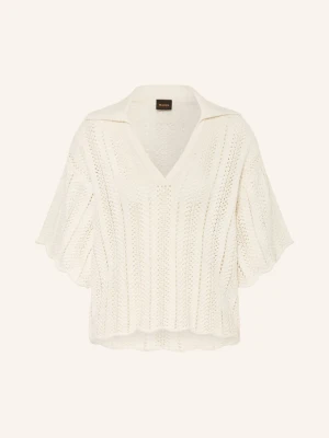 Boss Sweter Polo Fordeaux weiss ECRU