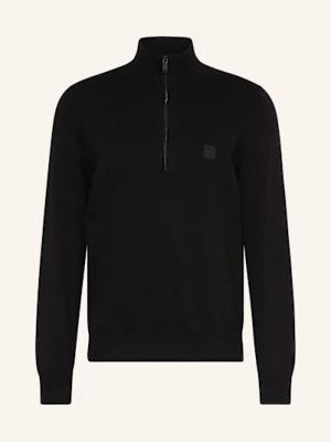 Boss Sweter Typu Troyer Kanobix schwarz