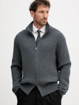 BOSS sweter wełniany BECKHAM X BOSS męski kolor szary 50554340