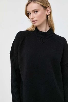 BOSS sweter wełniany damski kolor czarny