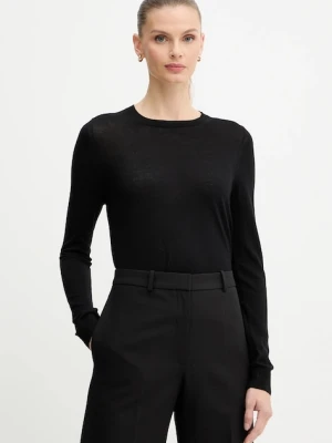 BOSS sweter wełniany damski kolor czarny lekki 50544987