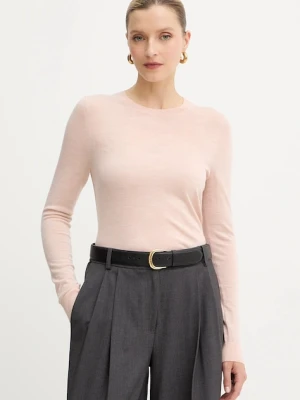 BOSS sweter wełniany damski kolor różowy lekki 50544987