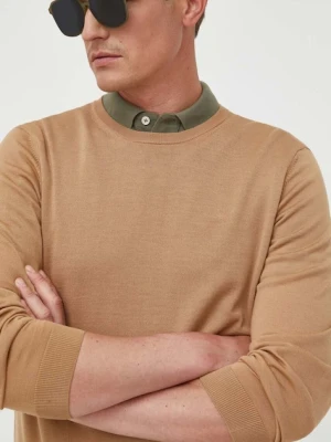 BOSS sweter wełniany Leno-P beżowy