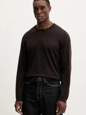 BOSS sweter wełniany męski kolor brązowy lekki 50468239