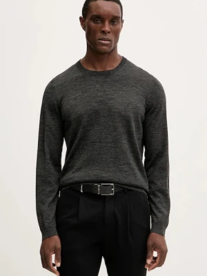 BOSS sweter wełniany męski kolor szary lekki 50468239