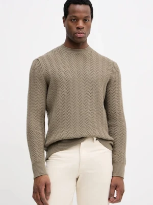 BOSS sweter wełniany H-Hitalo męski kolor zielony 50549980