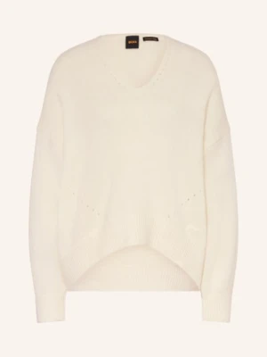 Boss Sweter Z Dodatkiem Alpaki weiss