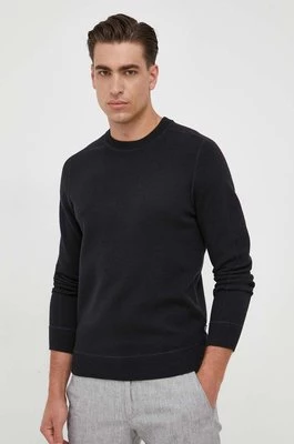 BOSS sweter z domieszką wełny kolor czarny