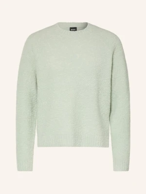 Boss Sweter Z Dzianiny Bouclé Febisana gruen JASNOZIELONY