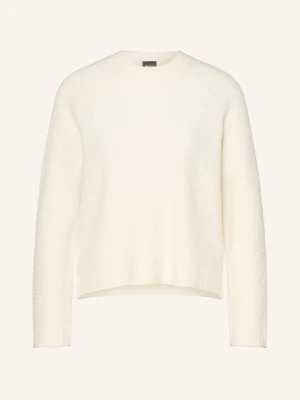 Boss Sweter Z Dzianiny Bouclé Febisana weiss ECRU