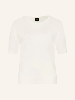 Boss Sweter Z Dzianiny Fiaffu weiss