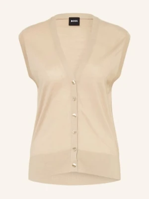 Boss Sweter Z Dzianiny Fumi beige