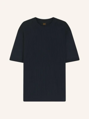 Boss Sweter Z Dzianiny Kajordino Z Lnem blau