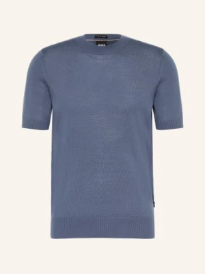 Boss Sweter Z Dzianiny Umauro blau GRANATOWY