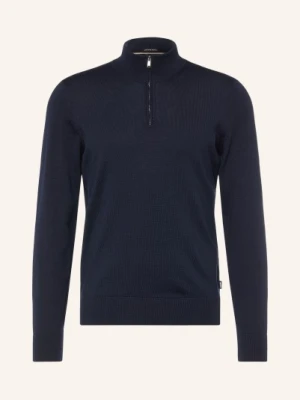 Boss Sweter Z Golfem Ebenji blau GRANATOWY