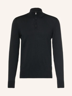 Boss Sweter Z Golfem Ebenji schwarz CZARNY