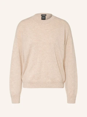 Boss Sweter Z Kaszmiru Fialka beige JASNOBRĄZOWY