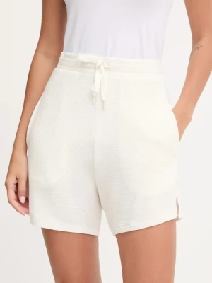 BOSS szorty damskie kolor biały gładkie high waist 50545617