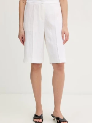 BOSS szorty damskie z lnem Tianala
