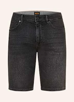 Boss Szorty Jeansowe Delaware Slim Fit grau