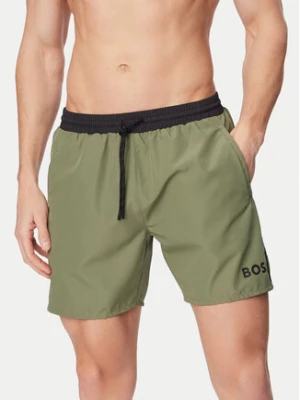 BOSS Szorty kąpielowe Starfish 50514429 Zielony ciemny Regular Fit