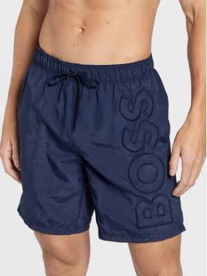 Boss Szorty kąpielowe Whale 50469329 Granatowy Regular Fit