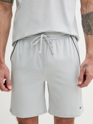BOSS szorty lounge męskie bawełniane z elastanem Unique Shorts CW szary