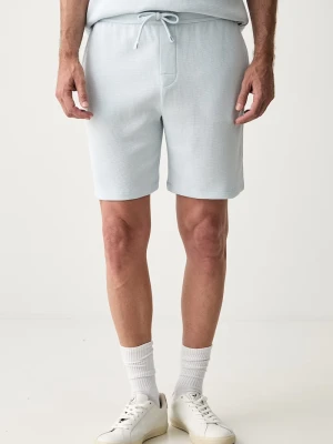 BOSS szorty lounge męskie z bawełną Waffle Shorts niebieski