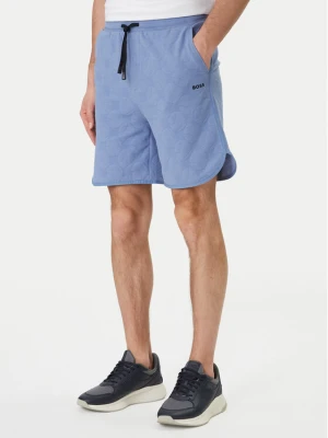 BOSS Szorty sportowe Member 50558883 Błękitny Relaxed Fit Niebieski jasny