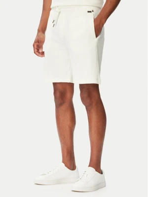 BOSS Szorty sportowe Structure Shorts 50540581 Kremowy Regular Fit