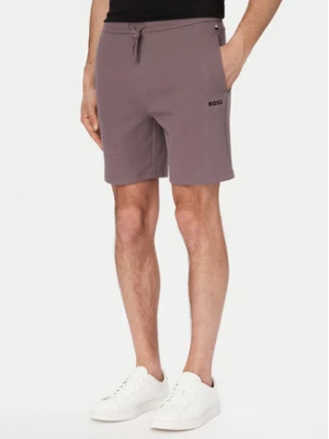 BOSS Szorty sportowe Waffle 50535884 Fioletowy Regular Fit