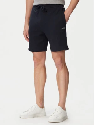 BOSS Szorty sportowe Waffle 50535884 Granatowy Regular Fit