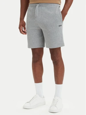 BOSS Szorty sportowe Waffle 50535884 Szary ciemny Regular Fit