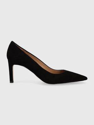 Zdjęcie produktu BOSS szpilki zamszowe Janet Pump 70-S_N kolor czarny 50498810