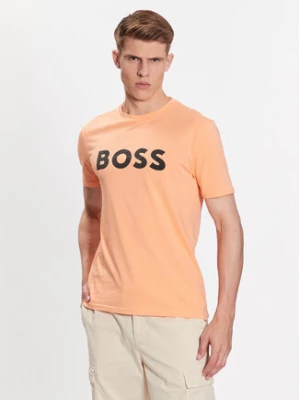 Boss T-Shirt 50481923 Pomarańczowy Regular Fit