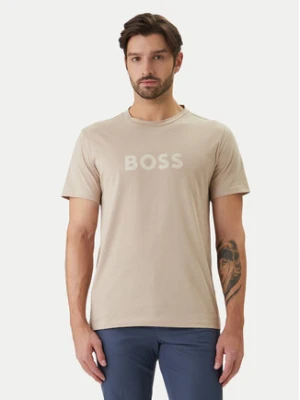 BOSS T-Shirt 50491706 Beżowy Regular Fit