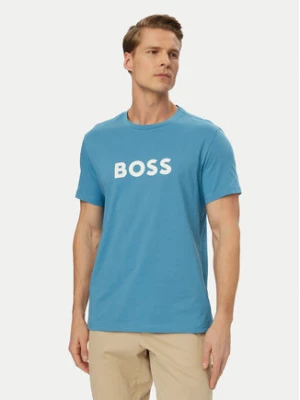 BOSS T-Shirt 50491706 Turkusowy Regular Fit