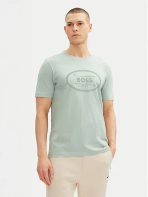 BOSS T-Shirt 50537825 Zielony Regular Fit