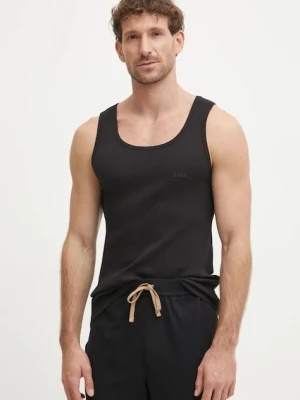 BOSS t-shirt bawełniany 3-pack TankTop3P RibClassic męski kolor czarny 50542132