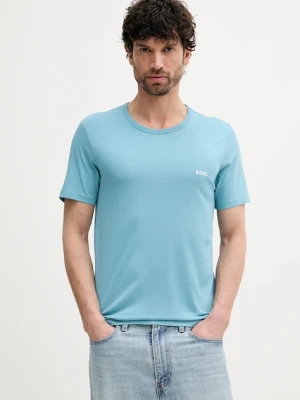 BOSS t-shirt bawełniany 3-pack męski kolor granatowy gładki 50532470