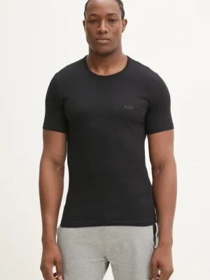 Zdjęcie produktu BOSS t-shirt bawełniany 3-pack męski kolor czarny gładki 50532468