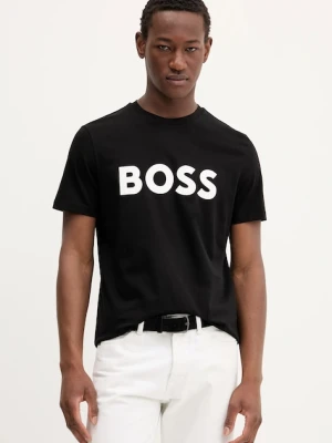 BOSS t-shirt bawełniany BOSS CASUAL męski kolor czarny 50481923 Boss Orange