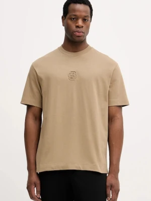 BOSS t-shirt bawełniany C-Tames 36 beżowy