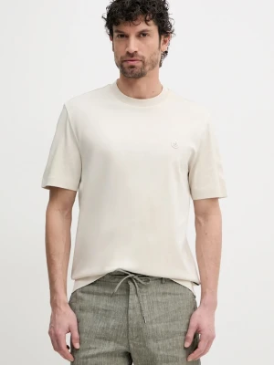 BOSS t-shirt bawełniany C-Taut 01 beżowy