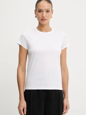 BOSS t-shirt bawełniany damski kolor biały 50545671